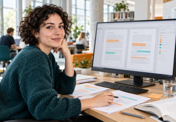 Forscherin vergleicht akademische Texte