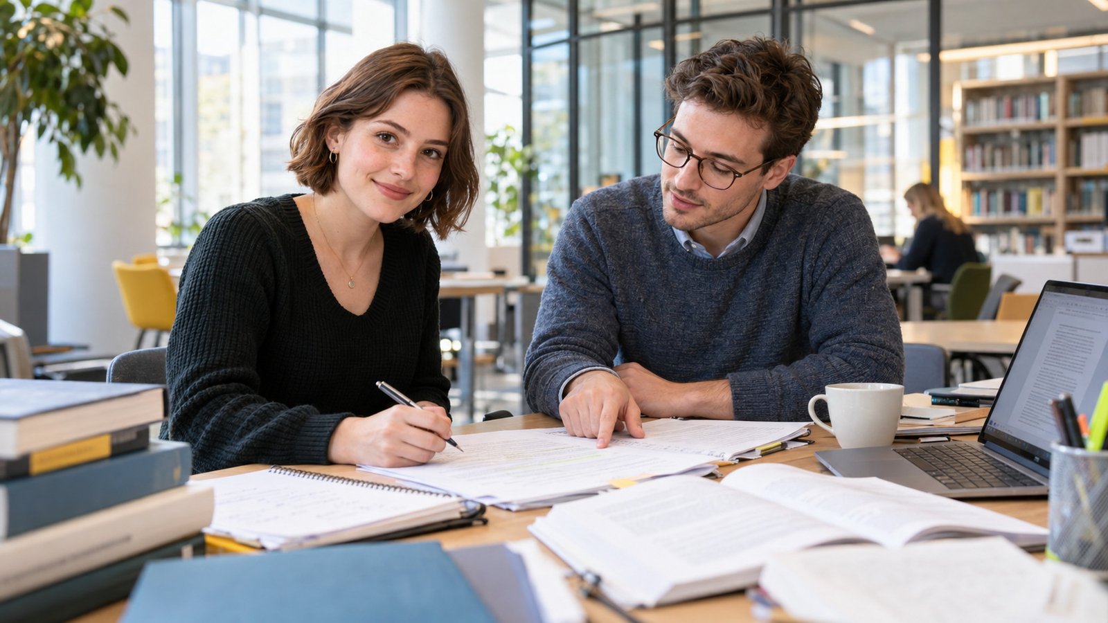 Gemeinsam die Masterarbeit sorgfältig prüfen