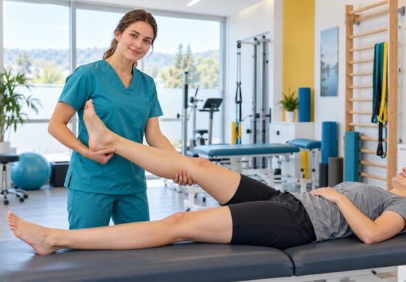 Sanfte Beinmobilisation in der Physiotherapiepraxis