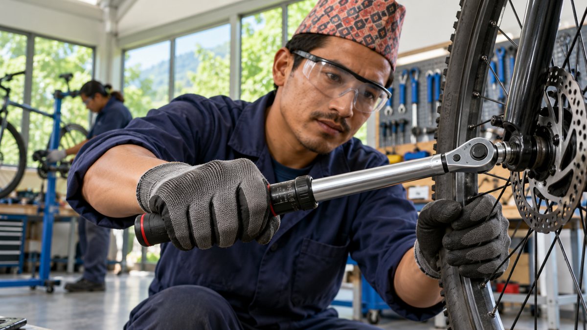 Technische Übung in Nepal