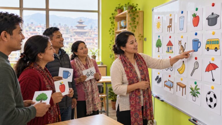 Erwachsene bei Bildung und beruflicher Vorbereitung in Nepal
