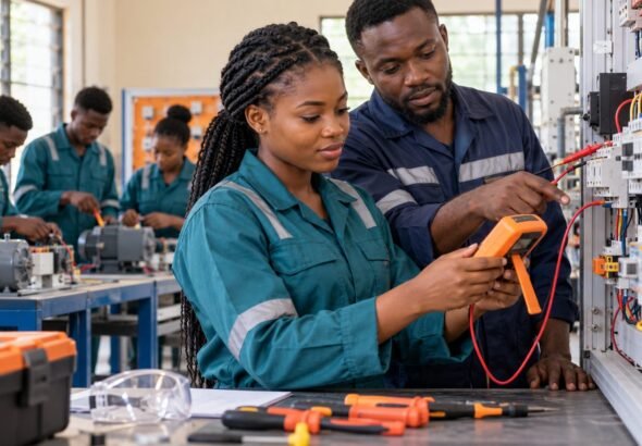Berufliche Elektrotechnik-Ausbildung in Ghana
